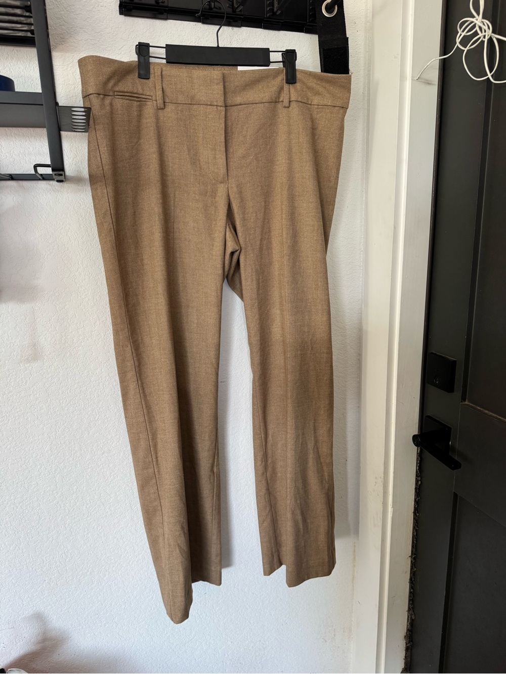 LOFT Camel Straight-Leg Dress Trousers